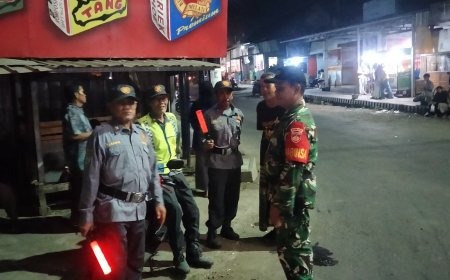 Patroli Gabungan Koramil 17/Balapulang Jaga Kondusifitas Wilayah