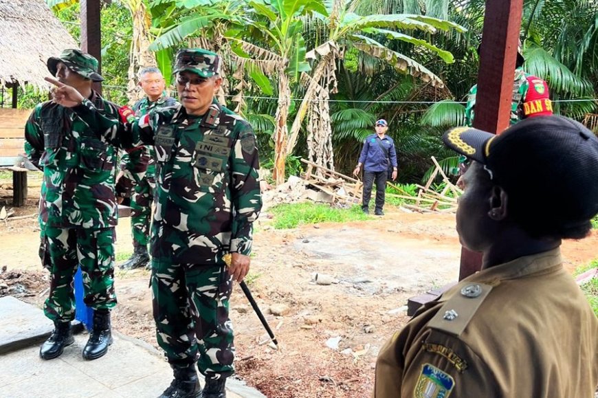 TMMD Hadirkan Harapan Baru, Danrem 174/ATW Tinjau Rumah Warga di Kampung Yibin