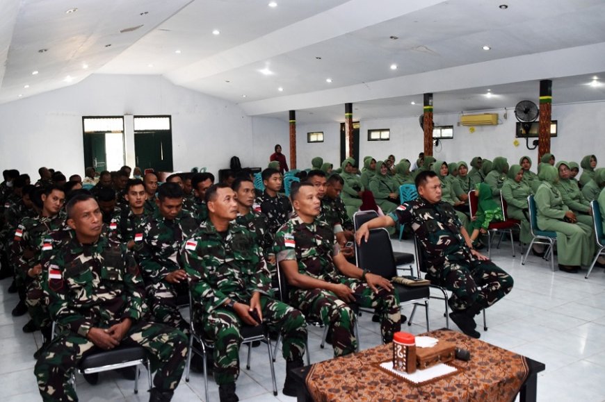 Perkuat Iman dan Ketahanan Keluarga, Prajurit Kodim Merauke Mengikuti Pembinaan Rohani