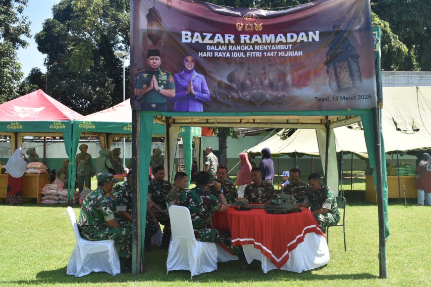 Kodim 0712/Tegal Gelar Bazar Ramadhan, Bantu Stabilkan Harga dan Dorong UMKM Lokal