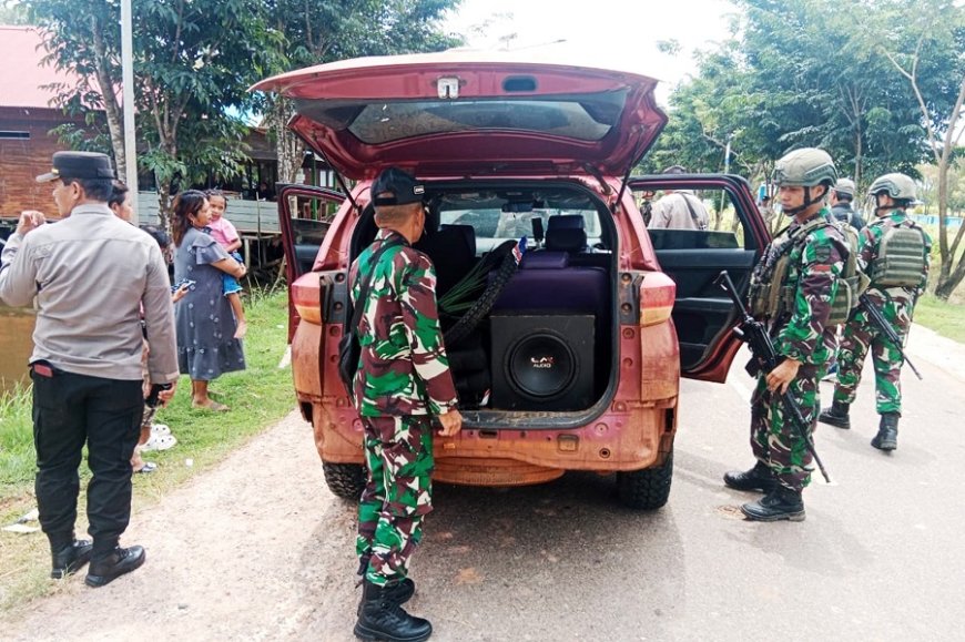 Jelang Hari Raya Idul Fitri, TNI-Polri di Sota Sweeping Gabungan Amankan Wilayah Perbatasan