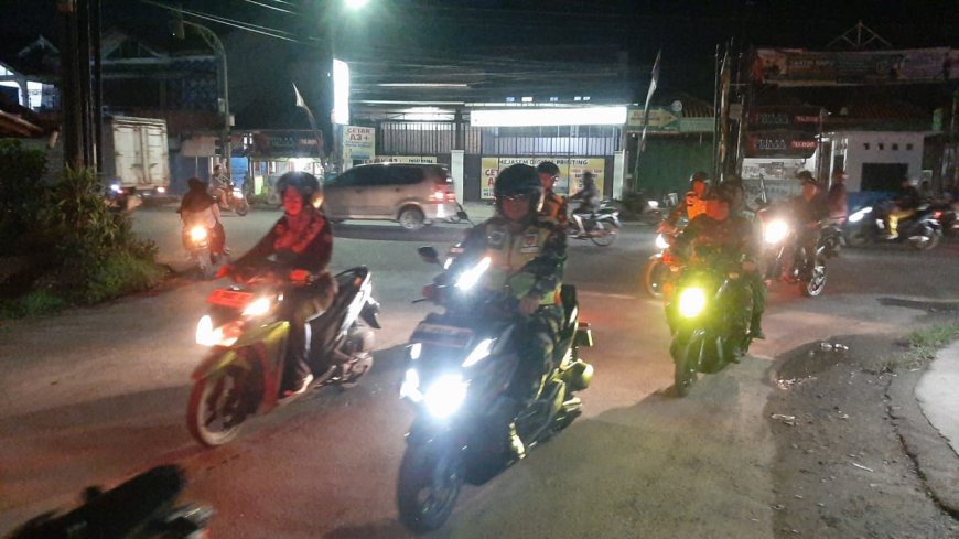 Kodim 0712/Tegal Bersama Unsur Terkait Gelar Patroli Gabungan Jaga Kondusifitas Wilayah Talang