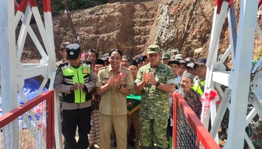 ​ Kasdim 0704 Banjarnegara Resmikan Jembatan Perintis Garuda