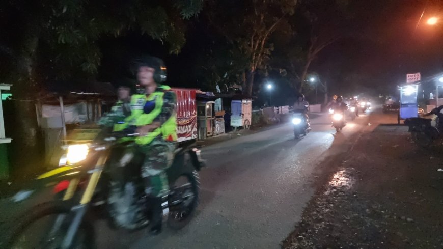 Patroli Gabungan Kodim 0712/Tegal Jaga Kondusifitas Wilayah Pagerbarang
