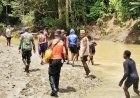 Babinsa dan Basarnas Sisir Aliran Sungai Sepanjang 4 Kilometer Cari Korban Hanyut