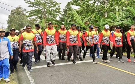 Danramil Arso Dampingi Bupati Keerom Launching HUT ke-23 di Arso II