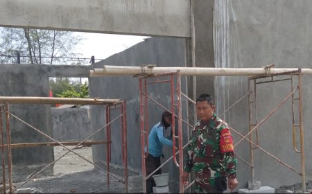 Pekerjaan KDKMP Mintaragen Berlanjut, Babinsa Terus Dampingi Pembangunan
