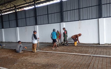 Babinsa Koramil 03 Wanadadi Dampingi Pembangunan KDKMP Desa Karangkemiri