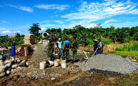 Progres Pembangunan Jembatan Gantung Garuda Terus Berlanjut di Desa Gembongdadi