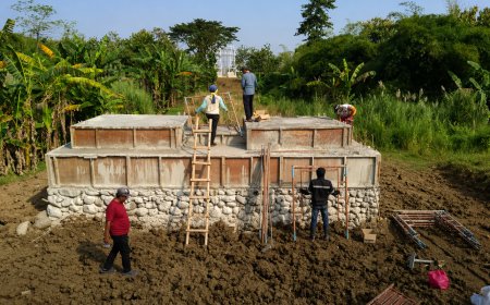 Progres Jembatan Gantung Garuda di Gembongdadi Berlanjut ke Persiapan Pemasangan Tiang Pylon