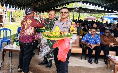 Sinergi TNI dan Masyarakat, HUT ke-23 Distrik Tanah Miring Berlangsung Hangat dan Penuh Kebersamaan