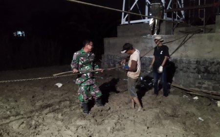 Progres Pembangunan Jembatan Gantung Garuda Kaliwuri, Pemasangan Seling Dikebut pada Lembur Malam Hari