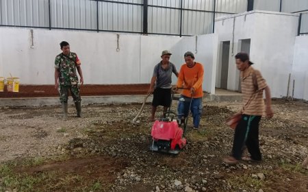 Babinsa Dampingi Pembangunan KDKMP di Desa Karangsalam