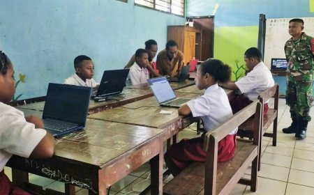 Sukseskan Ujian TKA Gelombang Pertama, Babinsa Berikan Motivasi dan Rasa Aman