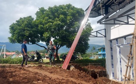 Babinsa Koramil 01 Banjarnegara Awasi Pembangunan KDKMP di Kelurahan Sokanandi