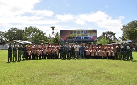Tanamkan Semangat Bela Negara, Kodim 1707/Merauke Gelar Persami KKRI Bagi Pelajar SMA