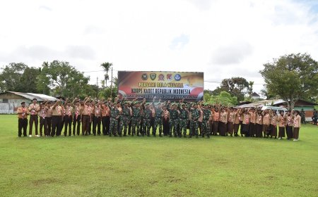 Dandim 1707/Merauke Tutup Persami KKRI 2026: Semangat Bela Negara Generasi Muda Tak Boleh Padam