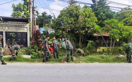 Koramil Sentani Turut Serta Aksi Jumat Bersih Pemkab Jayapura