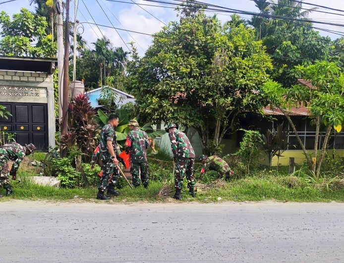 Koramil Sentani Turut Serta Aksi Jumat Bersih Pemkab Jayapura