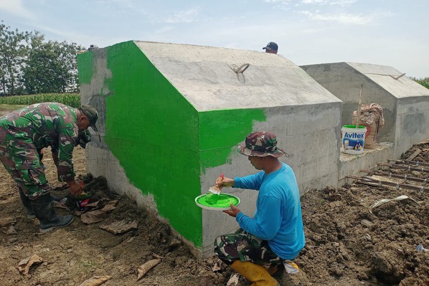 Progres Pembangunan Jembatan Perintis Garuda Terus Berlanjut, Babinsa dan Warga Gotong Royong