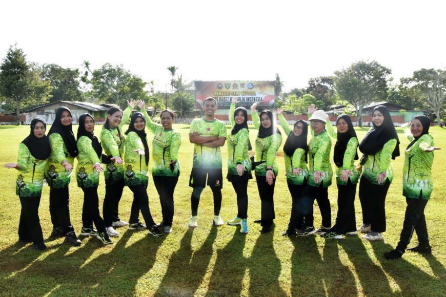 Jalin Semangat Kebersamaan, Kodim 1707/Merauke Gelar Olahraga Bersama Prajurit dan Keluarga