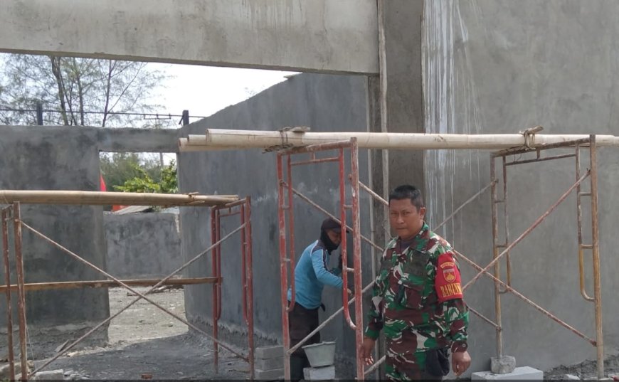 Pekerjaan KDKMP Mintaragen Berlanjut, Babinsa Terus Dampingi Pembangunan