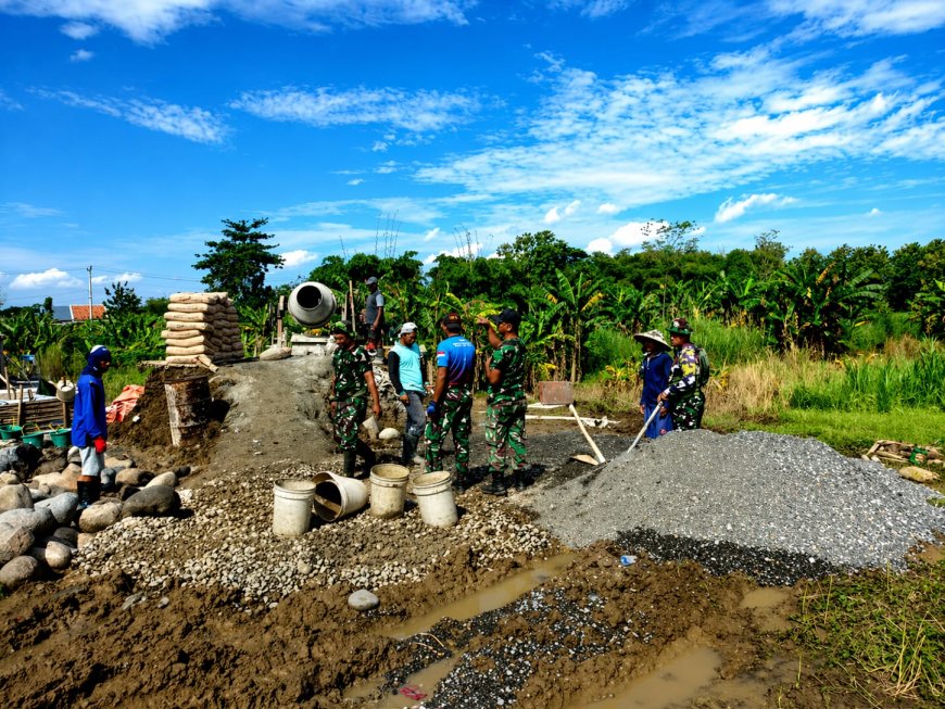 Progres Pembangunan Jembatan Gantung Garuda Terus Berlanjut di Desa Gembongdadi