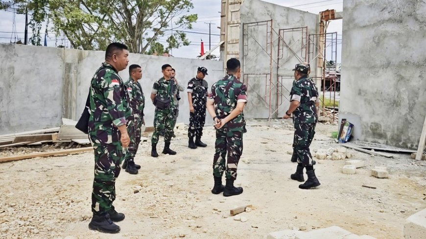 Percepat Penguatan Ekonomi: Dandim 1701/Jayapura Dampingi Danrem 172/PWY Tinjau Pembangunan KDKMP