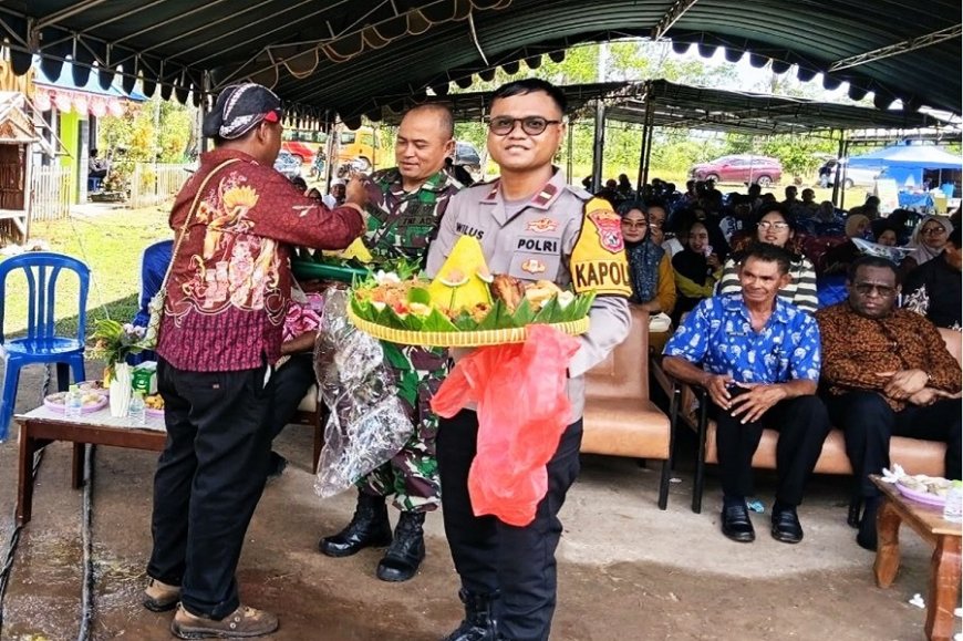 Sinergi TNI dan Masyarakat, HUT ke-23 Distrik Tanah Miring Berlangsung Hangat dan Penuh Kebersamaan