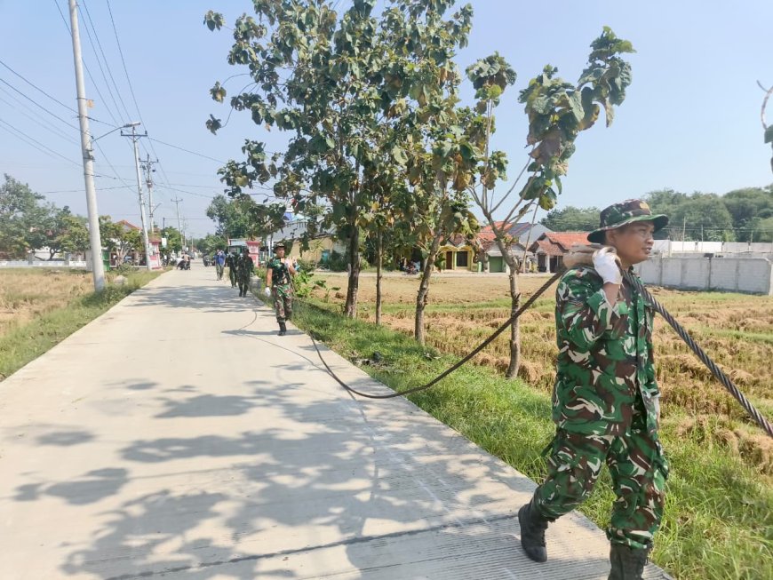 Progres Pembangunan Jembatan Gantung Garuda Kaliwuri Masuki Tahap Pemasangan Seling Baja
