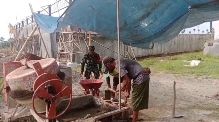 Bangunan Kian Tertata KDKMP Piasa Wetan Terus Menuju Penyelesaian