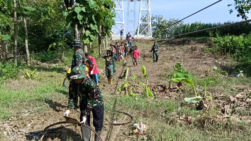 Progres Pembangunan Jembatan Gantung Garuda Kaliwuri Terus Dikebut