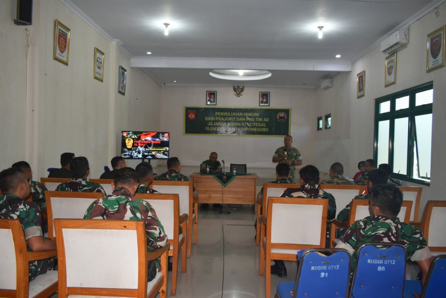 Kodim 0712/Tegal Terima Penyuluhan Hukum dari Kumdam IV/Diponegoro