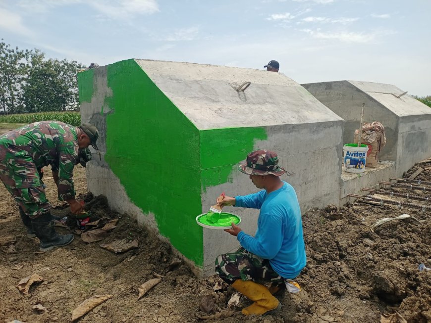 Progres Pembangunan Jembatan Perintis Garuda Terus Berlanjut, Babinsa dan Warga Gotong Royong
