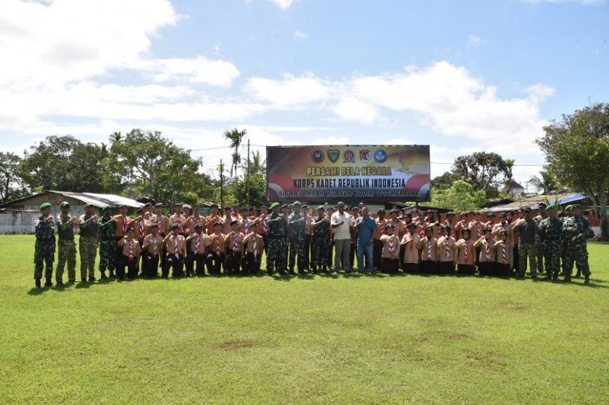 Tanamkan Semangat Bela Negara, Kodim 1707/Merauke Gelar Persami KKRI Bagi Pelajar SMA