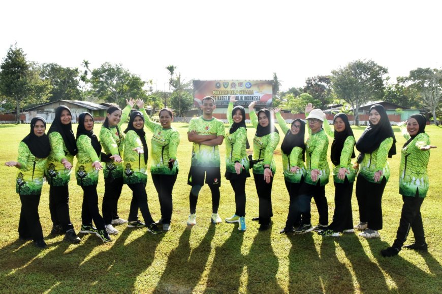 Jalin Semangat Kebersamaan, Kodim 1707/Merauke Gelar Olahraga Bersama Prajurit dan Keluarga