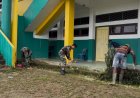Dukung Lingkungan Belajar yang Sehat, Prajurit Yonif TP 809/NTM Gelar Karya Bakti di MTs Darud Da'wah-Irsyad