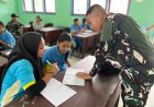 Tentara Kreatif Mengajar dengan Hati, Prajurit Yonif TP 860/NSK Bangkitkan Semangat Belajar Siswa di Waropen
