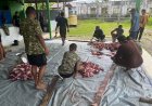 Kebersamaan Prajurit Yonif 860/NSK dan Warga, Sukseskan Shalat Idul Adha di Masjid Al-Falah Waropen