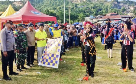 Karnaval dan Jalan Santai Warnai Peringatan Hardiknas, Koramil Japsel Dukung Amankan Rute