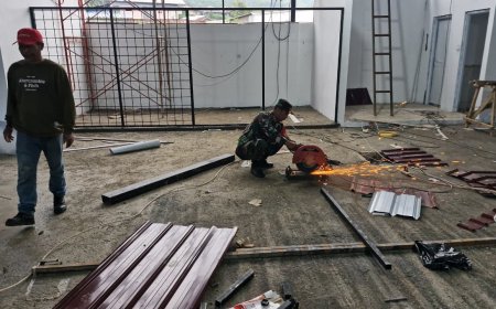 Babinsa Karangkobar Awasi Pembangunan KDKMP di Desa Leksana