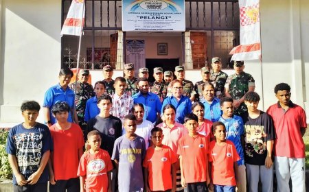 Kodim Jayapura Sukseskan Baksos HUT ke-63 Kodam XVII/Cenderawasih di Panti Asuhan Pelangi