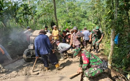 TMMD Sengkuyung Tahap II 2026 di Desa Lawen Percepat Pembangunan dan Tingkatkan Kebersamaan