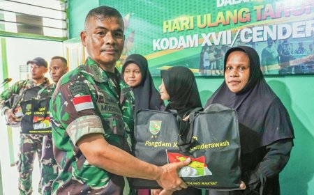 Kasdim Jayapura Tegaskan Kepedulian Sosial dan Kebersamaan dalam Bakti Sosial di Panti Asuhan Muhammadiyah