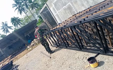Babinsa Madukara Dampingi Pembangunan KDKMP di Desa Dawuhan