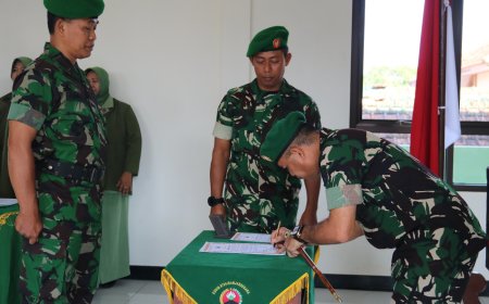 Dandim 0704 Banjarnegara Pimpin Corps Raport Sertijab dan Pelepasan Personel Purna Tugas