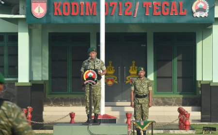 Kodim 0712/Tegal Gelar Upacara Harkitnas ke-118 Tahun 2026