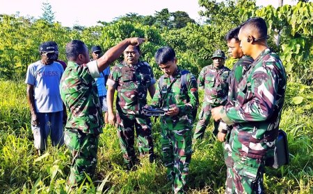 Libatkan Tokoh Adat dan Pemilik Hak Ulayat, Asren dan Dandim Survei Lokasi Pembangunan Yon Armed
