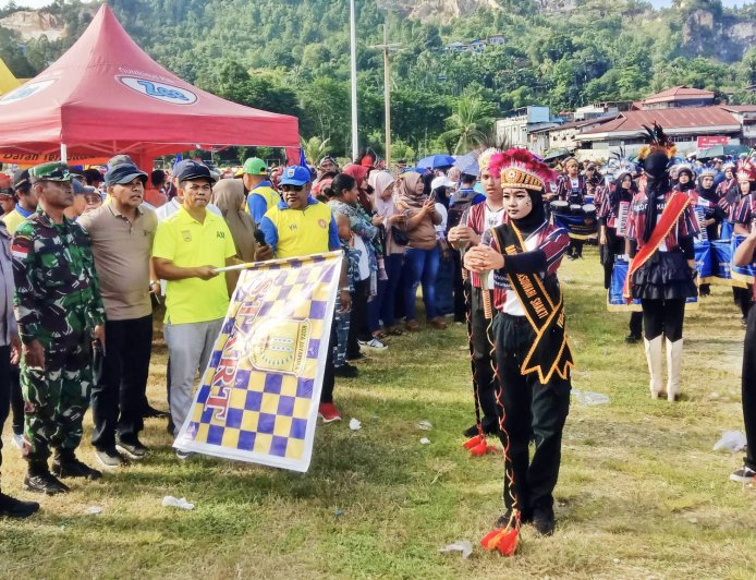 Karnaval dan Jalan Santai Warnai Peringatan Hardiknas, Koramil Japsel Dukung Amankan Rute
