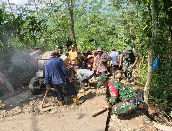 TMMD Sengkuyung Tahap II 2026 di Desa Lawen Percepat Pembangunan dan Tingkatkan Kebersamaan